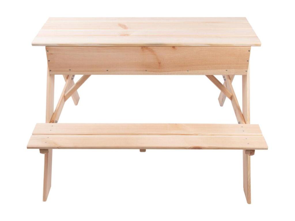 Children's table with integrated sandbox
