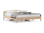 Bed frame with headboard, 180x200 cm, solid pine wood