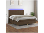 Meublita bed base with mattress and LED, dark brown, 180x200