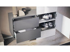 Grey and white lacquered locker, WxHxD 105x193x35