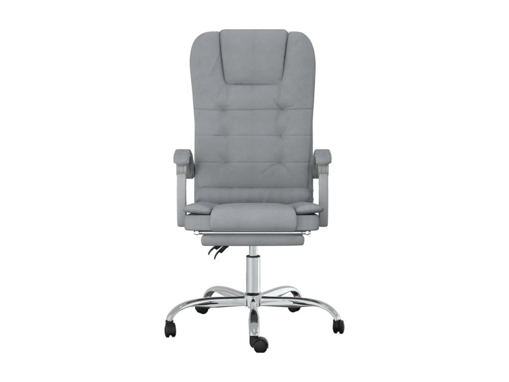 Light Grey Fabric Reclining Office Massage Chair
