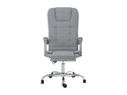 Light Grey Fabric Reclining Office Massage Chair