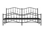 Metal bed frame with headboard and footboard, black, 193x203