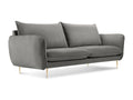 Meublita - Meublita 2-seater sofa in light grey velvet - 160x92x95cm