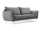 Meublita - Meublita 2-seater sofa in light grey velvet - 160x92x95cm
