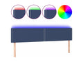 Blue LED Headboard 160x5x78/88 cm Fabric