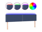 Blue LED Headboard 160x5x78/88 cm Fabric