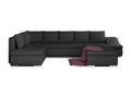 Meublita 340cm Panoramic Convertible Sofa in Dark Grey Fabric - Right-Hand Chaise