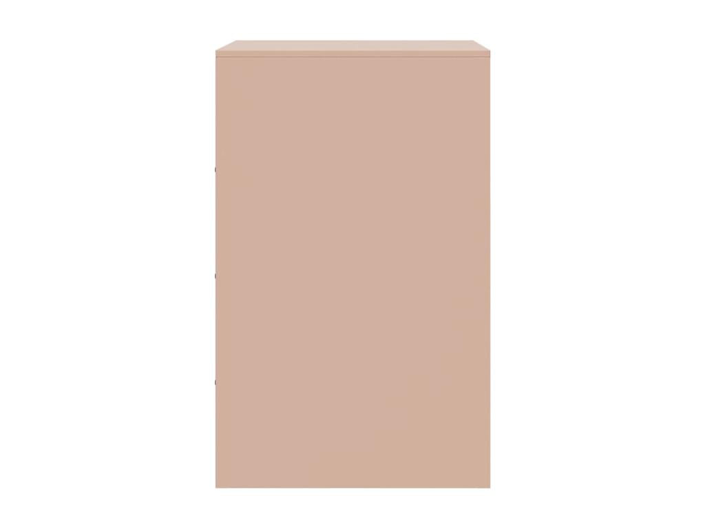 2-piece bedside tables, pink, 34.5x39x62 cm, steel