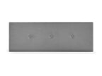 Meublita Aqualine Smooth Fabric Headboard with Buttons 150x50cm for 150cm Beds - Grey