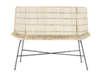 Rattan and metal sofa