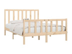 Solid wood bed frame 160x200 cm