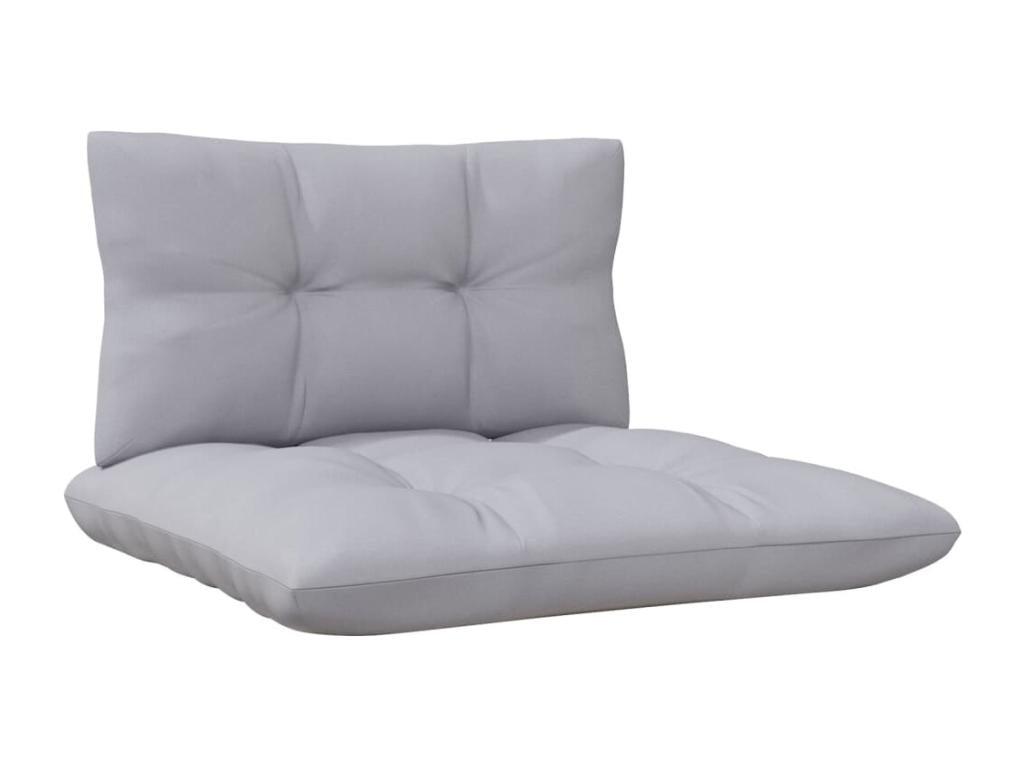 5-piece garden furniture set with grey pine wood cushions