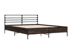 Bed frame without mattress, brown oak, 160x200 cm