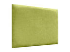 Meublita Aqualine fabric upholstered headboard composed of interchangeable self-adhesive bed panels for luxury bedroom, Pistachio, 90 cm