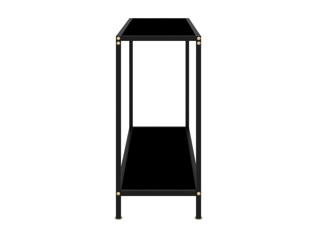 Black console table 100x35x75 cm Tempered glass