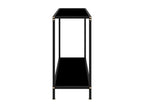 Black console table 100x35x75 cm Tempered glass