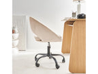 Meublita round office chair in off-white velvet - Meublita - W 59 x D 60 x H 79/89cm
