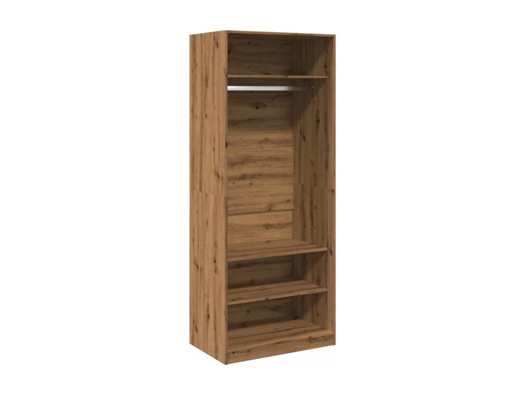 Handcrafted oak wardrobe, 80x50x200 cm, engineered wood