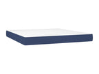 Upholstered bed base with mattress, blue, 180x200 cm, fabric