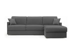 Meublita Convertible Corner Sofa in Waterproof Fabric T02 232 cm Left-Hand Facing - 120x197 Anthracite
