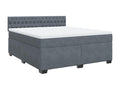 Meublita bed base and mattress, Dark Grey 180x200cm Velvet