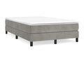 Meublita bed base and mattress, light grey, 120x200cm, velvet