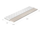 Meublita natural latex mattress topper - 4cm - 7 sizes - 200x200