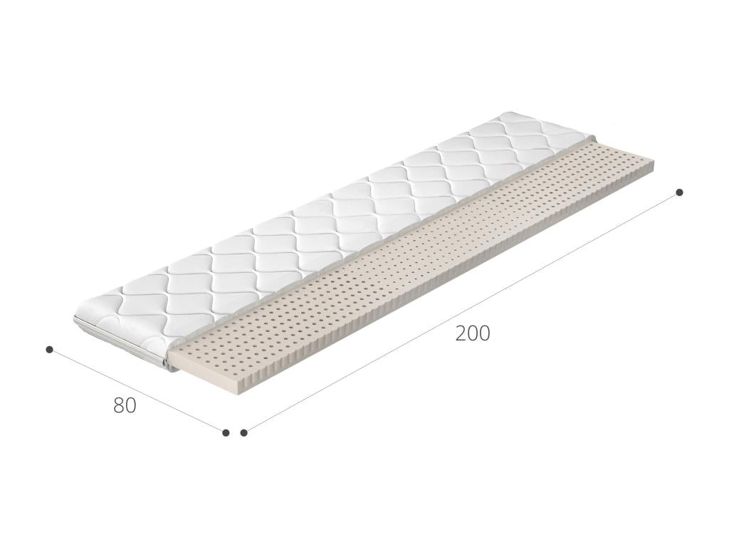 Meublita natural latex mattress topper - 4cm - 7 sizes - 200x200