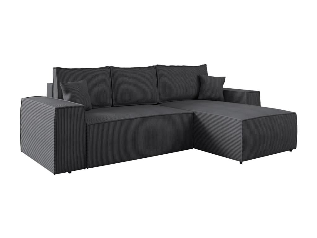 Meublita 108 Grey Corner Sofa with Sleeping Function and Bedding Box, 279x181x94cm