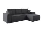 Meublita 108 Grey Corner Sofa with Sleeping Function and Bedding Box, 279x181x94cm