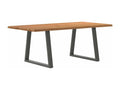 Dining table with natural edge, 200x100x74cm, solid oak wood