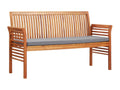 Garden bench, brown wood furniture, 150x60x90 cm, 02 0011316