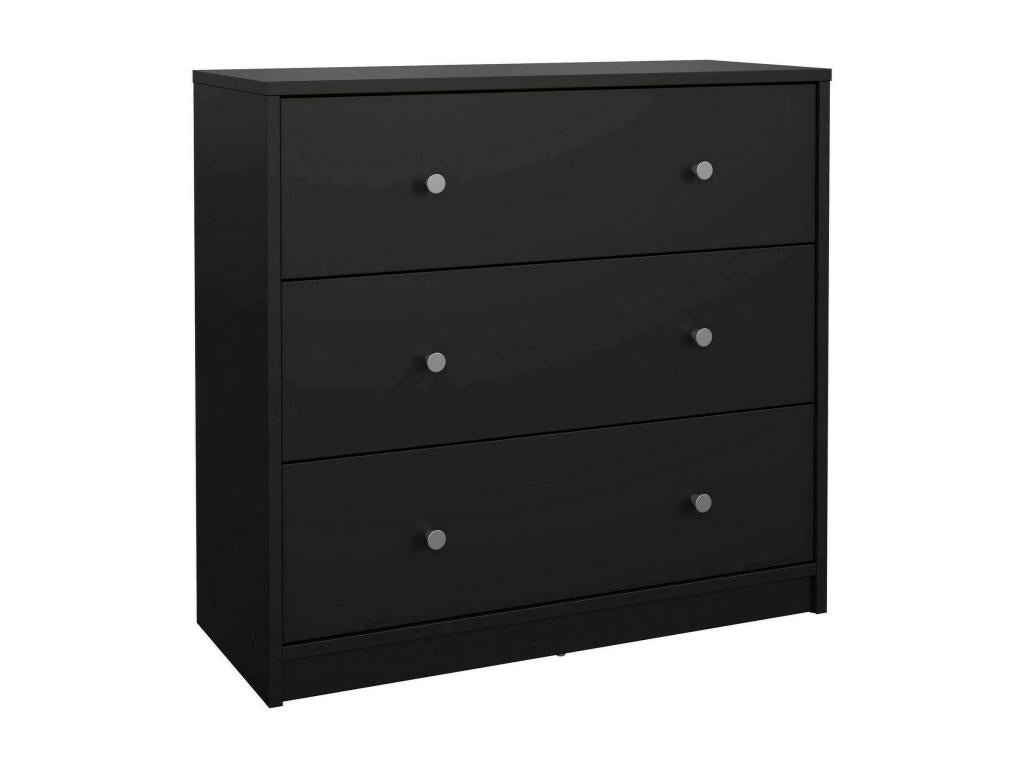 Meublita Chest of Drawers, Multipurpose Chest of Drawers, Bedroom Chest of Drawers, Furniture with Drawers, 72x30x68 cm, Black