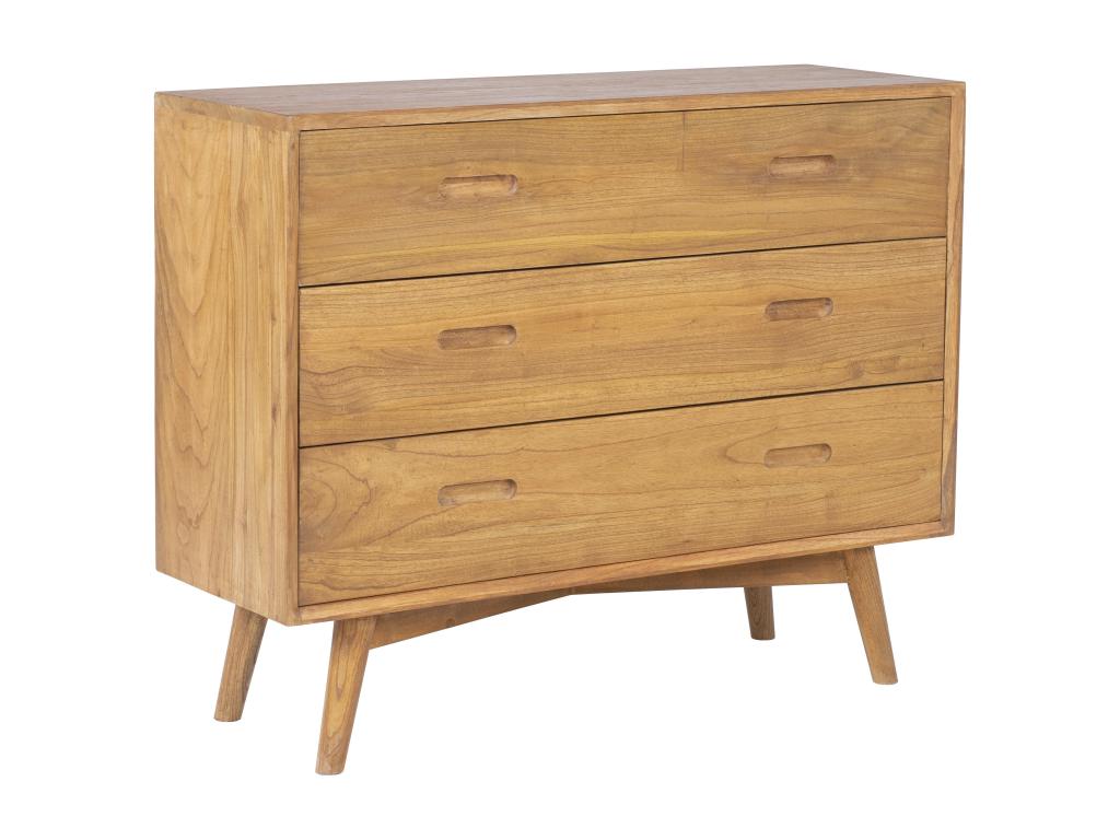 3-drawer chest - Meublita wood - Natural - Meublita