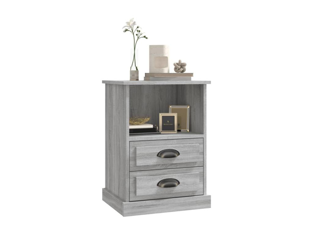 Meublita bedside tables, 2 pcs, grey, 43x36x60
