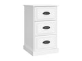 White bedside table 39x39x67 cm engineered wood