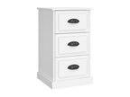 White bedside table 39x39x67 cm engineered wood