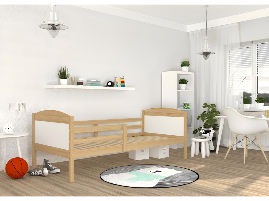 Mati Children's Bed 90x190 Pine - White. Delivered with slatted bed bases.