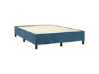 Meublita bed base and mattress, dark blue, 140x190 cm, velvet