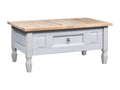 Mexican pine coffee table, Meublita range, grey, 100x60x45 cm