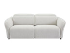 Meublita 3-seater electric sofa in beige textured fabric