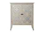 Wooden console table with white glass top, 74x37x84h
