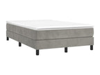 Meublita bed base and mattress, light grey, 120x200cm, velvet