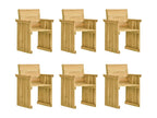 7-piece garden dining set with cushions, impregnated pine