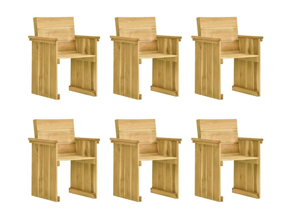 7-piece garden dining set with cushions, impregnated pine