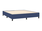 Upholstered bed base with mattress, blue, 180x200 cm, fabric