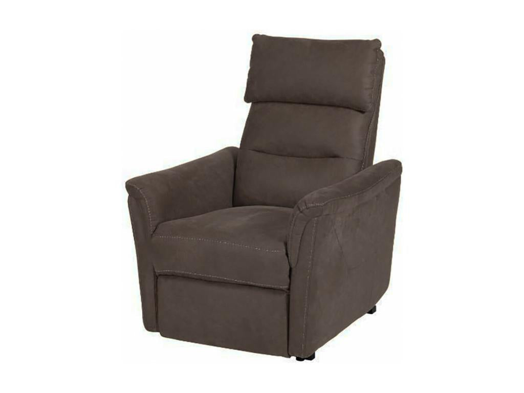 Meublita - Meublita Electric Reclining Armchair, Dark Grey Fabric