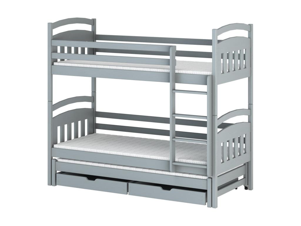 Meublita BB003 Bunk Beds 80x200 cm Grey