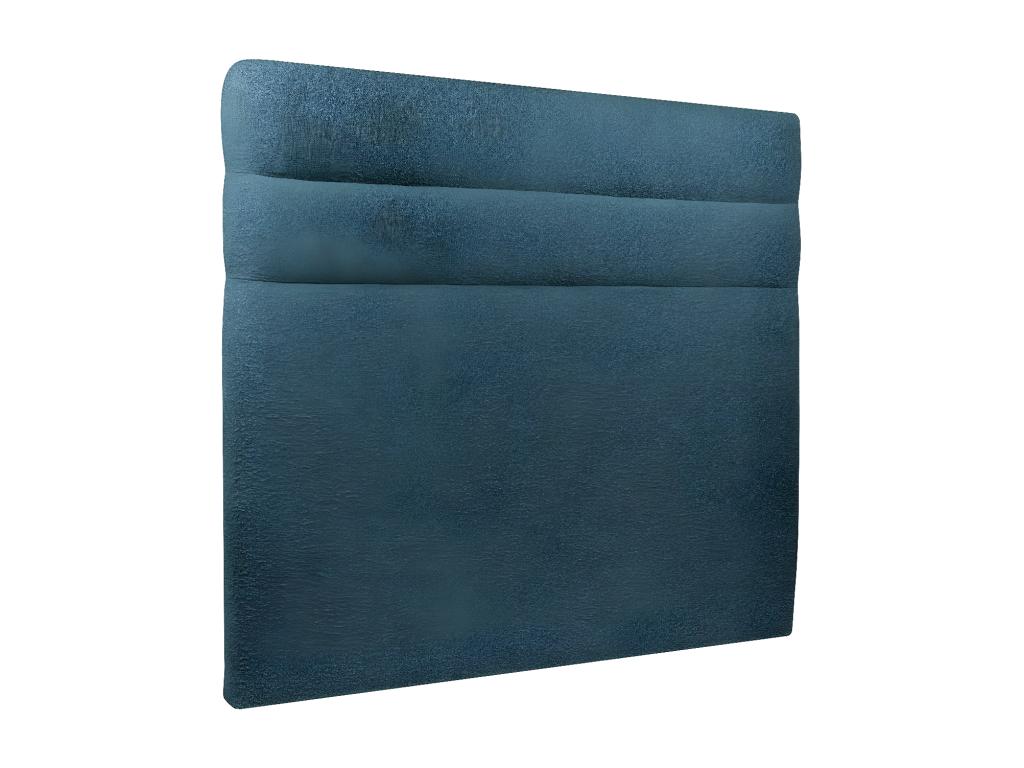 Blue Bouclette Lines Headboard, 140 cm wide - 10 cm thick, padded